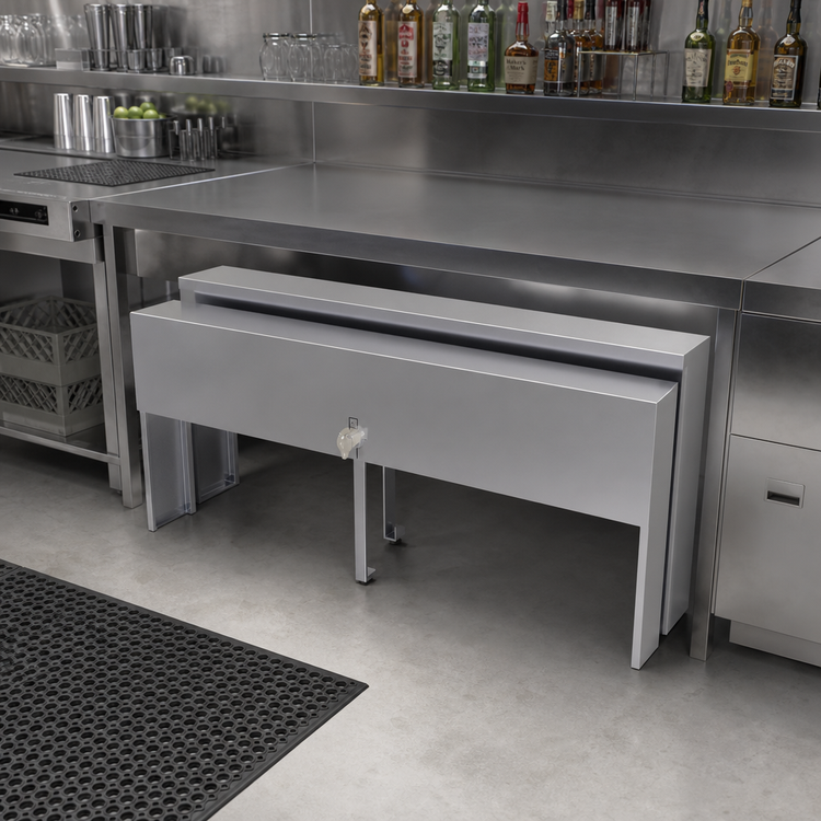 Product image #2 for Glastender 36-Inch Double Speed Rail Locking Cover, Stainless Steel