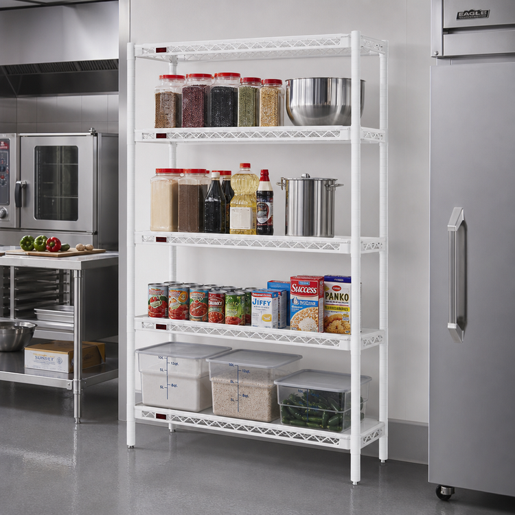 Product image #2 for Eagle Group Stand-Outs 72-Inch x 24-Inch White Epoxy Wire Decorative Shelf with QuadTruss Design