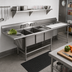 Thumbnail image #2 for Spec-Master FNP Series Three-Compartment Coved Corner Prep Sink with 48 Inch Left Prep Area