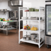 Thumbnail image #3 for Cambro Camshelving Premium 4-Tier Solid Stationary Starter Polymer Shelving Unit, 18 x 48 x 72 Inches, Speckled Gray