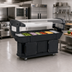 Thumbnail image #3 for Carlisle Maximizer 6-Foot Mobile Ice Cooled Food Bar with Tilting Acrylic Sneeze Guard, Black