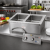Thumbnail image #2 for Wells MOD-200D Top-Mount Built-In Electric Hot Well Food Warmer, 2 Full-Size Openings