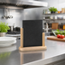 Thumbnail image #2 for Securit Double-Sided Natural Wood Tabletop Menu Board with Removable Blackboard, 4 x 6 Inch