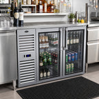 Thumbnail image #2 for Krowne Royal Series KPT52L 52-Inch Pass-Thru Back Bar Cooler, 4-Door, Left-Mounted Self-Contained Refrigeration, Black Exterior