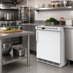Thumbnail image #2 for Serv-Ware EF5-HC 1-Door Undercounter Freezer, 5 Cu. Ft., White Painted Finish, Bottom-Mounted Compressor