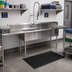 Thumbnail image #2 for Klinger's Trading Straight Soiled Dish Table with 3-Compartment Sink, Right-to-Left, 30-3/8 x 100 x 44 Inches