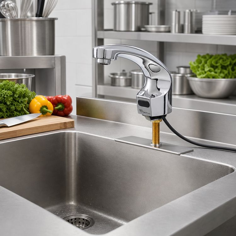 Product image #2 for T&S ChekPoint Single-Hole Deck Mount Touchless Electronic Sensor Faucet with 2.2 GPM VR Aerator