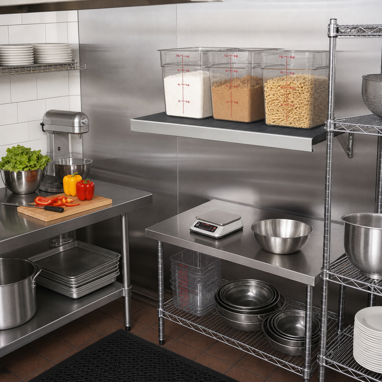Product image #2 for Fermostock 31-Inch x 18-Inch Horizontal Solid Polymer Shelf