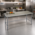 Thumbnail image #2 for Eagle Budget Series 120-Inch x 30-Inch Flat Top Work Table with 430 Stainless Steel Top and Galvanized Tubular Base