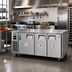 Thumbnail image #2 for Everest Refrigeration ETRF3 3-Section Undercounter Worktop Dual Temperature Refrigerator/Freezer Combo