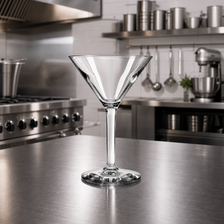 Product image #2 for Ashbury 6 oz. Clear Glass Martini Glass with Pulled Stem and Footed Base