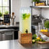 Thumbnail image #2 for Madera 3 Gallon Acrylic Beverage Dispenser with Rustic Pine Base
