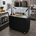 Thumbnail image #2 for Advance Tabco Triumph Supreme Ice-Cooled Portable Food Buffet Table with Double-Sided Sneeze Guard, 47-1/8 Inch Wide