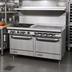 Thumbnail image #2 for Southbend S-Series 60-3/4-Inch Gas Restaurant Range with 4 Open Burners, 36-Inch Thermostatic Griddle, Standard Oven and Cabinet Base