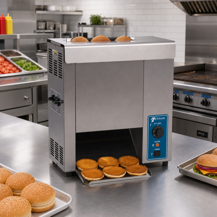 Product image #2 for Antunes VCT-1000 Vertical Contact Countertop Conveyor Toaster, 208-240V, 17-Second Pass-Through, Stainless Steel