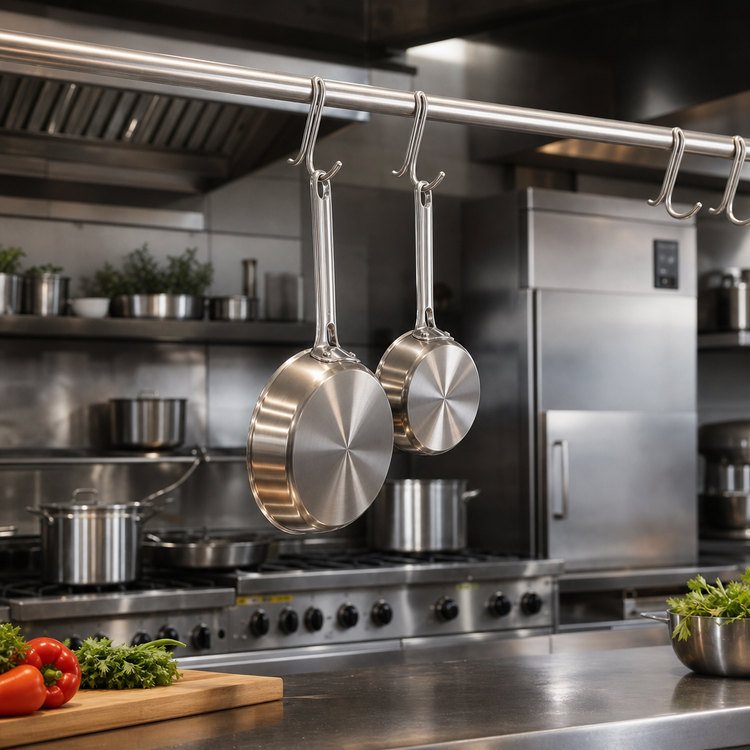 Product image #2 for Commercial Double Prong 304 Stainless Steel Pot Rack Hook