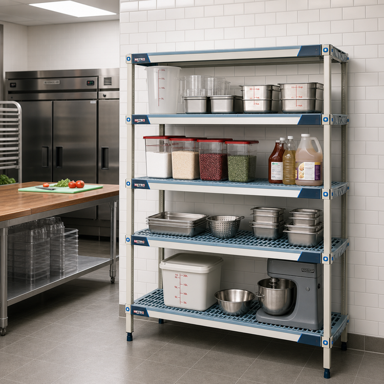Product image #2 for MetroMax i 72-Inch Wide x 24-Inch Deep x 63-Inch High 4-Shelf Add-On Polymer Shelving Unit