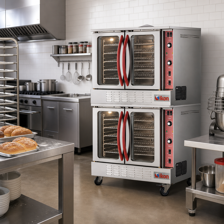 Product image #2 for IKON Cooking IECO-2 Double-Deck Standard Depth Electric Convection Oven