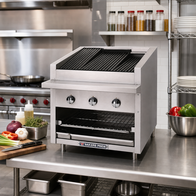 Product image #2 for Bakers Pride Dante Series C-24RS-R Countertop Radiant Gas Charbroiler, 24-Inch Wide