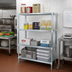 Thumbnail image #2 for BK Resources 67-Inch Wide Dry Storage Wire Shelving Unit with 4 Adjustable Galvanized Shelves