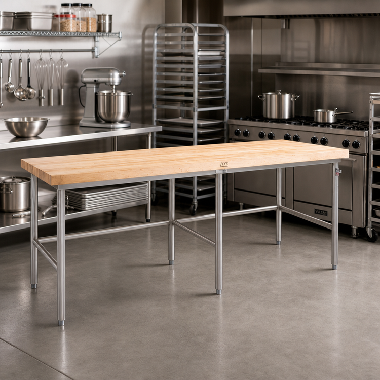 Product image #2 for John Boos Stainless Steel Baker's Table Frame for 60" x 36" Top