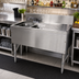 Thumbnail image #2 for Advance Tabco Prestige Supreme 48-Inch 2-Compartment Stainless Steel Underbar Sink Unit with Right Drainboard and Deck-Mount Faucet