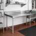 Thumbnail image #2 for Eagle Group Straight Clean Dishtable, 30 x 30 Inch, Left-to-Right, 16/430 Stainless Steel Top, 8 Inch Backsplash