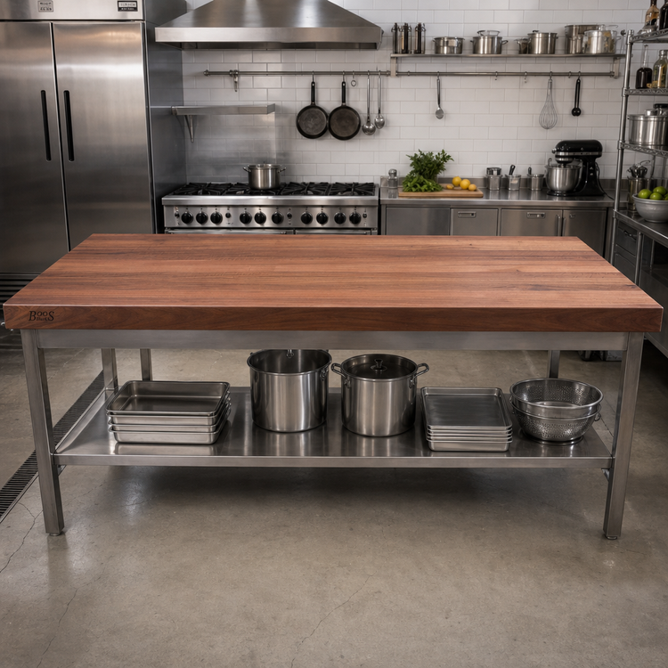 Product image #2 for Boos Block American Black Walnut Edge Grain Kitchen Countertop, 144 x 36 x 3 Inch, Varnique Finish