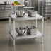 Thumbnail image #2 for Stationary Modular Aluminum Equipment Stand with 2 Adjustable Solid Shelves, 36 x 20 x 36 Inches