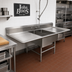 Thumbnail image #2 for John Boos Pro-Bowl 2-Compartment Platter Sink with Dual Drainboards, 14 Gauge Stainless Steel