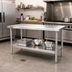 Thumbnail image #2 for Eagle Spec-Master Marine Series Stainless Steel Work Table with Adjustable Undershelf, 48 x 24 Inches