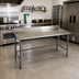 Thumbnail image #2 for BlendPort Budget Series 72-Inch x 30-Inch 430 Stainless Steel Work Table with 4-1/2-Inch Backsplash and Galvanized Tubular Base