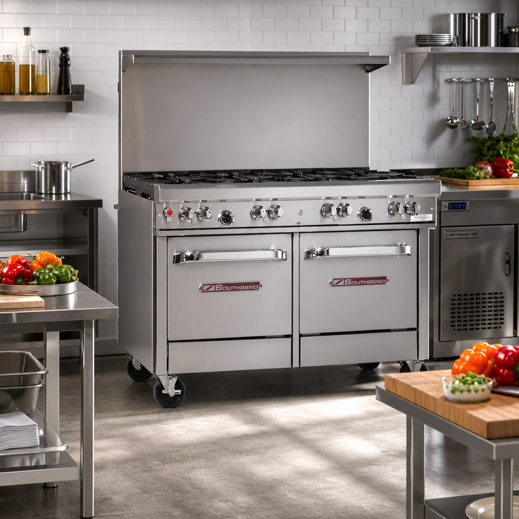 Product image #2 for Southbend Ultimate 48-Inch 7-Burner Gas Restaurant Range with Convection Oven and Cabinet Base