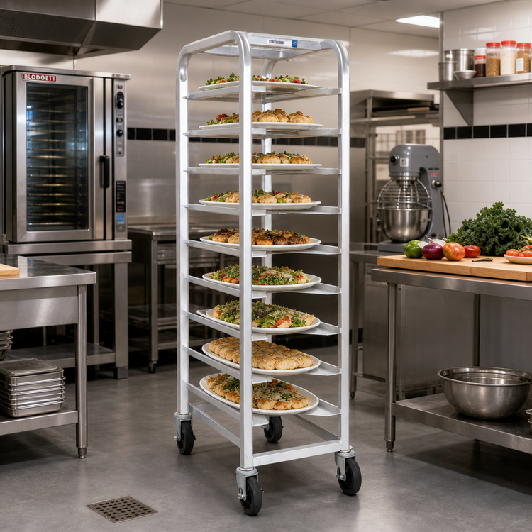 Product image #2 for Channel Lifetime Tough Extra Heavy-Duty Aluminum End-Load Platter Rack for 10 10.5-Inch Platters
