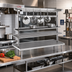 Thumbnail image #2 for Advance Tabco 36-Inch Adjustable Table-Mounted Stainless Steel Utensil Rack / Pot Rack with 6 Plated Pot Hooks