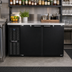 Thumbnail image #2 for Continental Refrigerator 59-Inch 2-Door Refrigerated Back Bar Cooler with Stainless Steel Top, Black Enamel Exterior