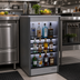 Thumbnail image #2 for Glastender 18-Inch Wide Open Front Back Bar Liquor Display Cabinet with 3 Steps and LED Lighting