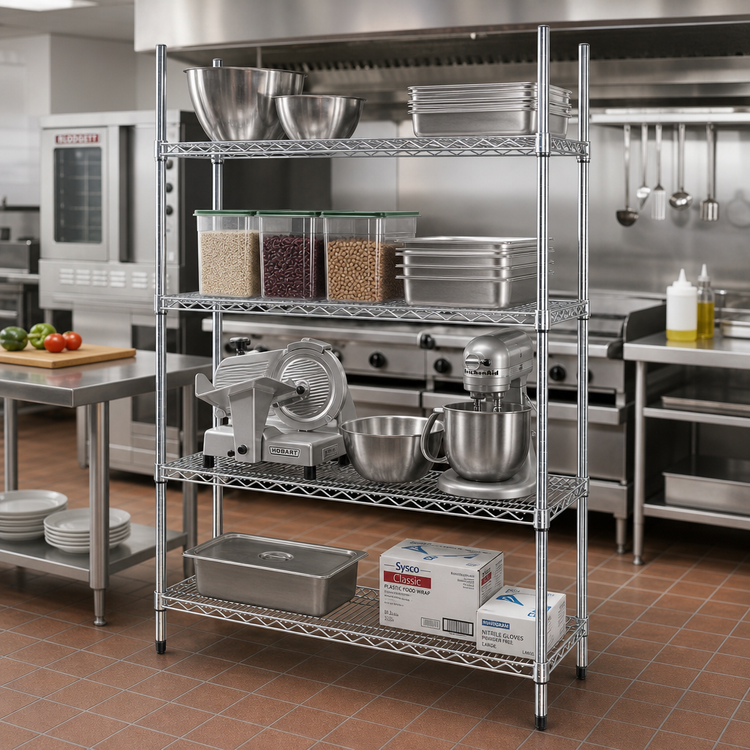 Product image #2 for Advance Tabco Special Value Series Heavy Duty Chrome Plated Wire Shelf, 54 x 18 Inches
