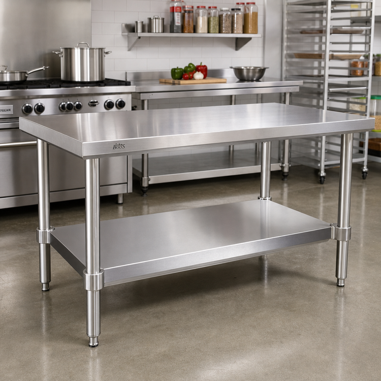 Product image #2 for John Boos 36 Inch x 24 Inch 18/300 Stainless Steel Undershelf for Commercial Work Tables