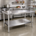 Thumbnail image #2 for John Boos 36 Inch x 24 Inch 18/300 Stainless Steel Undershelf for Commercial Work Tables