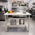 Thumbnail image #2 for Eagle Deluxe Series 60-Inch x 36-Inch Stainless Steel Work Table with Adjustable Undershelf