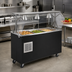 Thumbnail image #2 for Vollrath 2-Series Affordable Portable Refrigerated 3-Pan Cold Food Pan Buffet Station with Breath Guard and Storage Base
