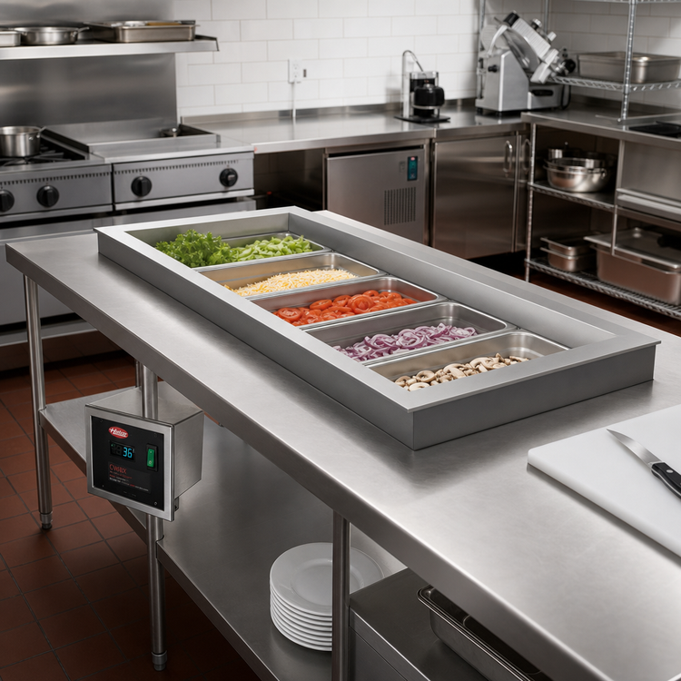Product image #2 for Hatco CWBX-5 Top-Mount Drop-In Remote Refrigerated Cold Well for 5 Full-Size Pans