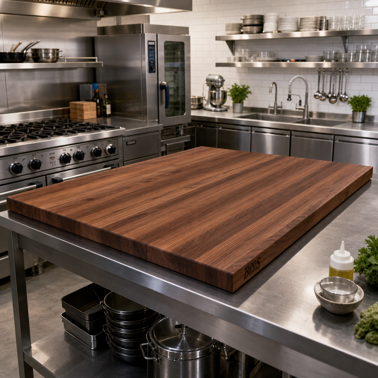 Product image #2 for Boos Block American Black Walnut Full-Length Edge Grain Kitchen Countertop, 48 x 42 x 1-1/2 Inch, Penetrating Oil Finish