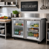 Thumbnail image #2 for Hoshizaki Steelheart 48-Inch 2-Section Undercounter Reach-In Refrigerator with Glass Doors