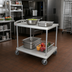 Thumbnail image #2 for Metro myCart Series 2-Shelf Open Base Polymer Utility Cart, 27-11/16 x 40-1/4 Inch, Gray