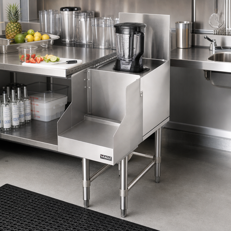 Product image #2 for Eagle Group Spec-Bar Underbar Freestanding Blender Station with 12" x 24" Drainboard Top
