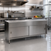 Thumbnail image #2 for Spec-Master US5CB 79-Inch Enclosed Base Stainless Steel Urn Stand with Sliding Doors and Drip Trough