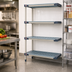 Thumbnail image #2 for MetroMax 4 4-Shelf Add-On Polymer Shelving Unit, 36 x 21 x 74 Inches