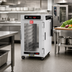 Thumbnail image #3 for Metro HotBlox Narrow 8-Pan Pass-Thru Undercounter Heated Holding Cabinet with Digital Touchscreen and Clear Front/Rear Doors